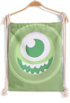 Romwe Green Eyed Monster Print Backpack