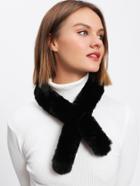 Romwe Cylinder Faux Fur Tippet Scarf