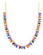Romwe Latest Design Coorful Small Imitation Gemstone Long Beads Necklace