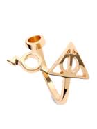 Romwe Golden Deathly Hallows Shaped Ring