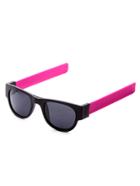 Romwe Contrast Smoke Lens Flexible Temple Sunglasses