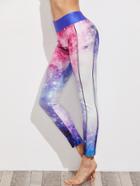 Romwe Active Galaxy Print Leggings