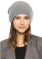 Romwe Dome Knit Grey Hat