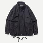 Romwe Men Stand Collar Drawstring Solid Jacket