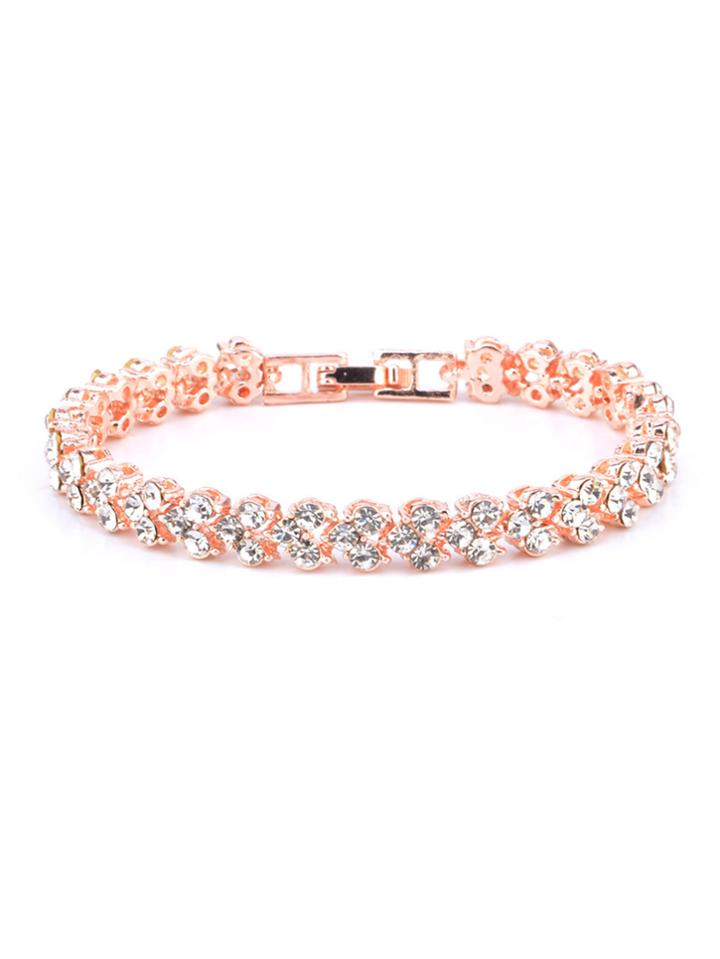Romwe Delicate Rhinestone Bracelet
