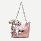 Romwe Twilly Scarf Chain Tote Bag