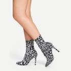 Romwe Leopard Print Stiletto Heeled Boots