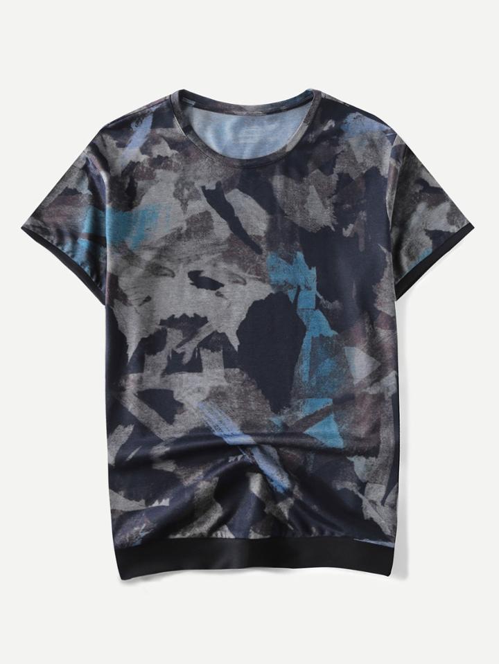 Romwe Men Tie Dye Tee