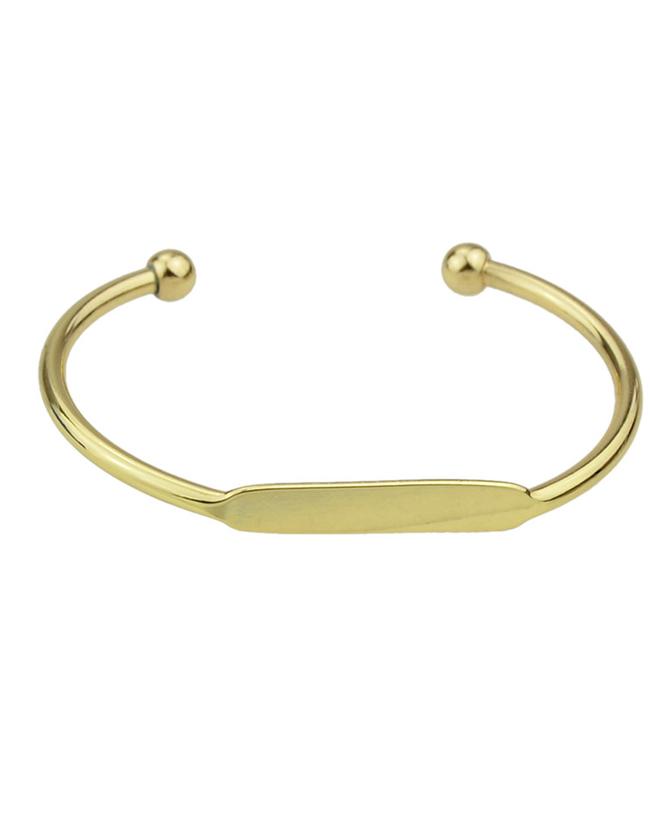 Romwe Gold Plated Cuff Bracelet