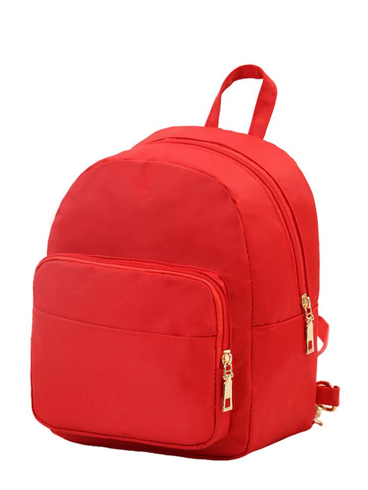 Romwe Zipper Pocket Front Backpack