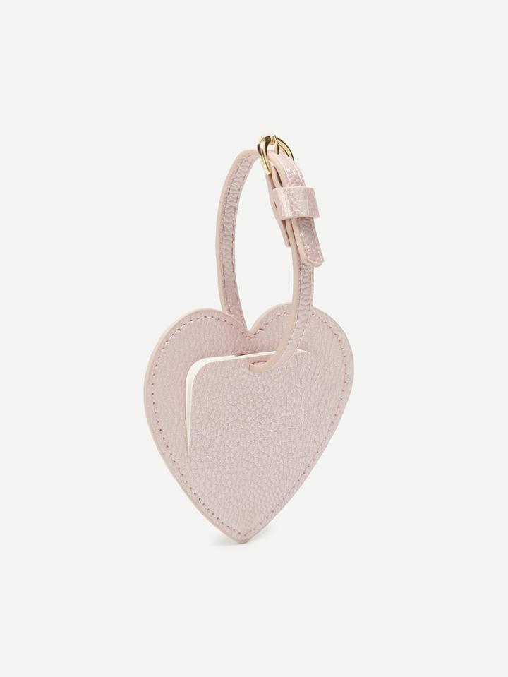 Romwe Pu Heart Shaped Bag Charm