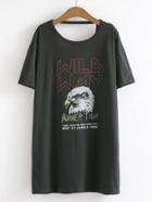 Romwe V Cut Back Rock Dress
