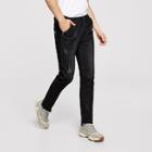 Romwe Men Velvet Lined Straight Jeans