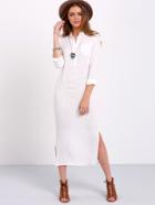 Romwe Split Side Shirt Dress With Pocket