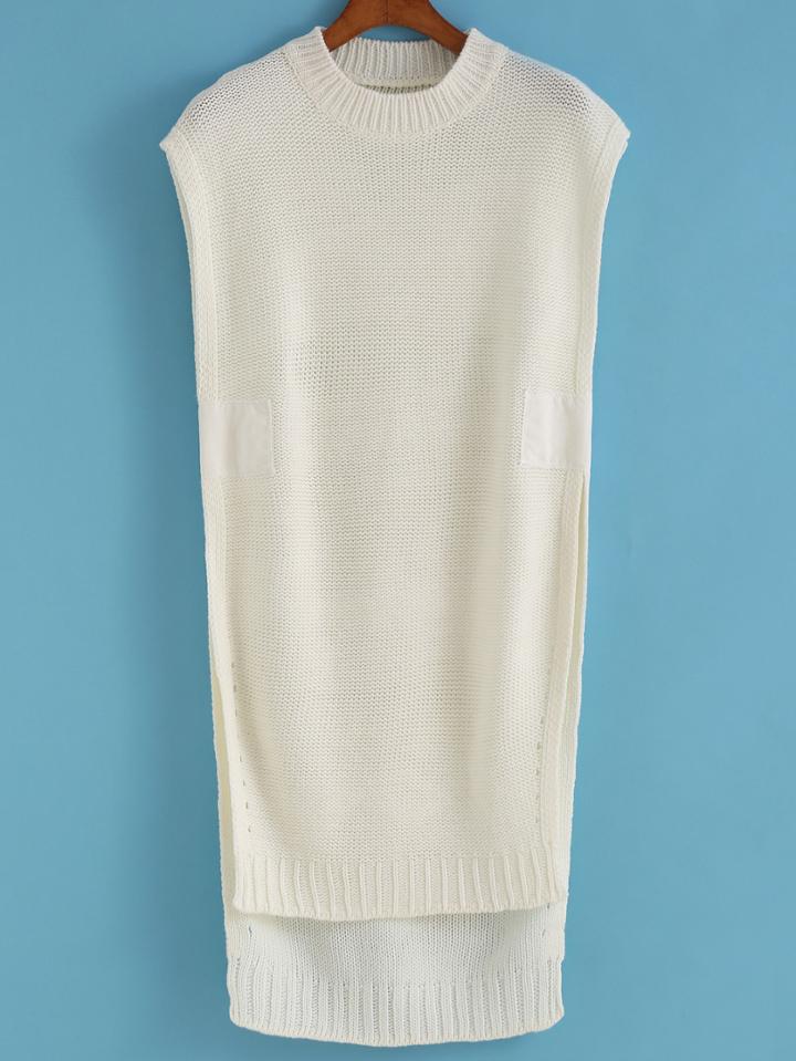 Romwe Sleeveless High Low Dress