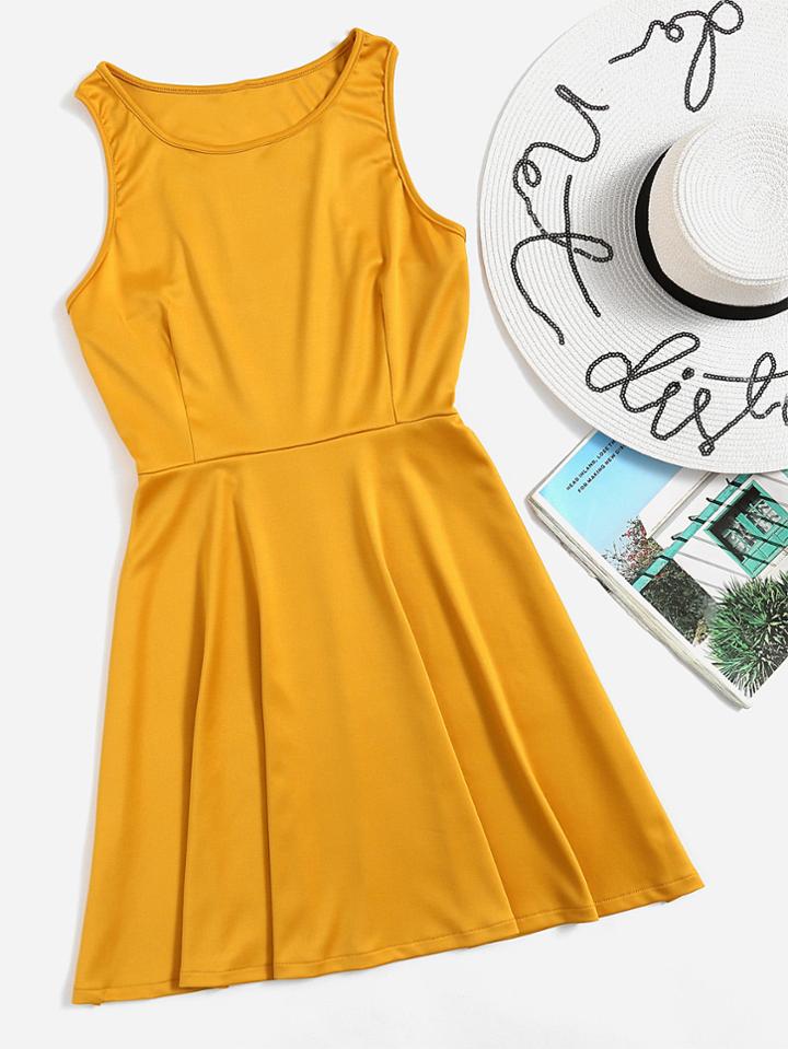 Romwe A Line Tank Dress