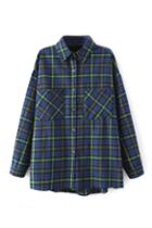 Romwe Black Print Grey Shirt
