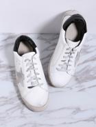 Romwe White Contrast Back Lace Up Sneakers