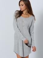 Romwe Long Sleeve V Back Dress