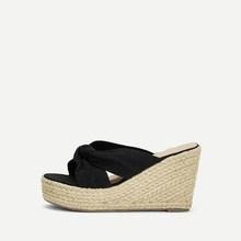 Romwe Twist Decor Espadrilles Wedges