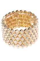 Romwe Diamante Geometric Gold Bracelet