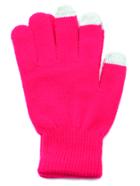 Romwe Hot Pink Knit Telefingers Gloves