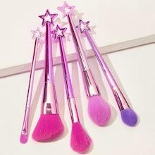 Romwe Star Design Handle Makeup Brush 5pack