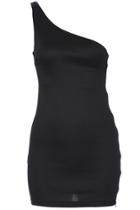 Romwe Romwe Single-shoulder Black Sexy Slim Dress