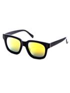 Romwe Black Frame Yellow Lens Classic Sunglasses