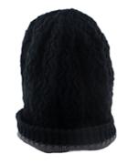Romwe Fashionable Woolen Black Ladies Knitted Beanie Hat