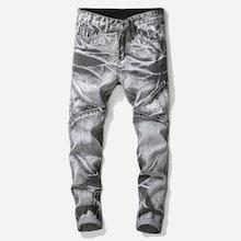 Romwe Men Zip Detail Ripped Jeans