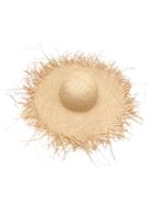 Romwe Raw Edge Straw Beach Hat