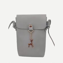 Romwe Metal Deer Detail Crossbody Bag