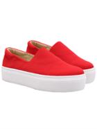 Romwe Red Thick-soled Casual Flats