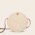 Romwe Chevron Stitch Detail Round Shaped Bag