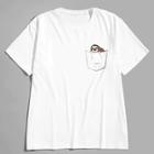 Romwe Guys Sloth Print Tee
