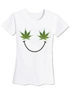 Romwe White Smiley Face Print T-shirt