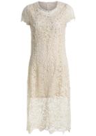 Romwe Short Sleeve With Bead Lace Dress
