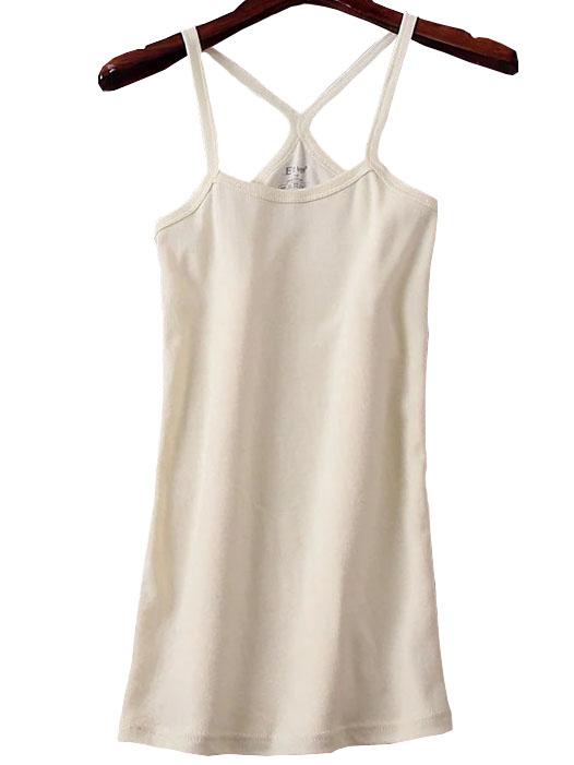 Romwe Spaghetti Strap Pale Yellow Cami Top