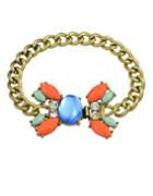 Romwe Colorful Stone Flower Bracelet
