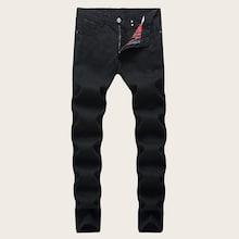 Romwe Guys Beaded Pocket Jeans