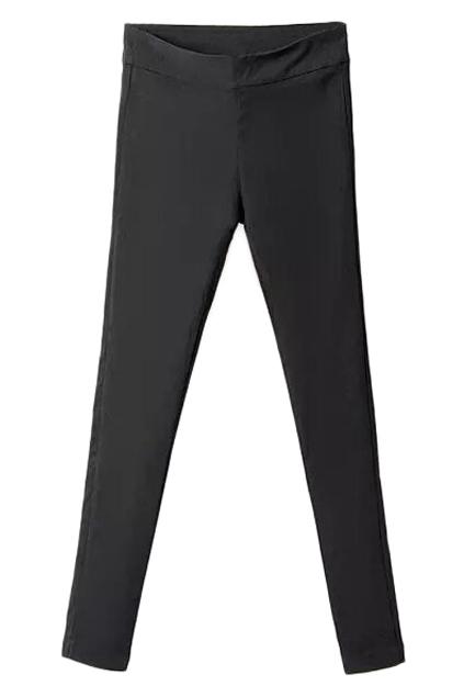 Romwe Elastic Black Skinny Pants