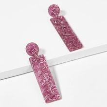 Romwe Glitter Bar Drop Earrings