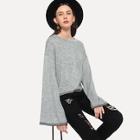 Romwe Drop Shoulder Flounce Sleeve Jumper
