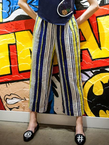 Romwe Women Multi Color Vertical Striped Pants