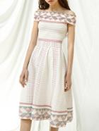 Romwe White Off The Shoulder Pleated Elastic Dress