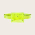 Romwe Neon Lime Transparent Bum Bag