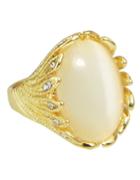 Romwe Gold Single Big Stone Ring Designs