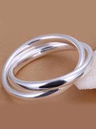 Romwe Silver Matt Polished Bracelets