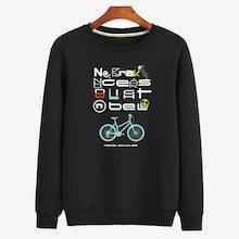 Romwe Men Letter & Cartoon Print Sweatshirt